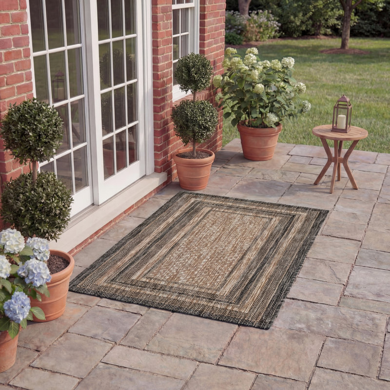 Tapis intérieur / extérieur à motif géométrique Sayde Performance, Rectangle 2 pi x 3 pi 7 po