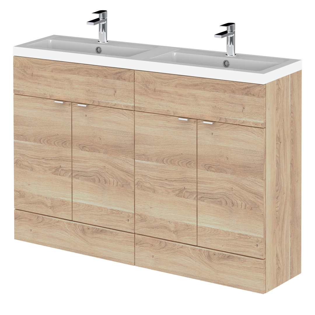 1200mm Floor Standing 4-Door Vanity & Double Basin