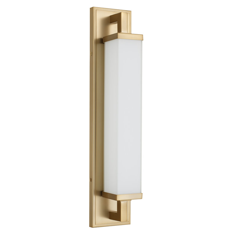 Barre d'éclairage intégrée pour meuble-lavabo à DEL, H 4,5 po x l 22 po x P 4 po, Laiton antique