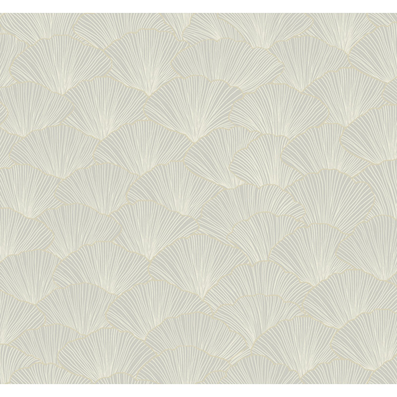 Papier peint lumineux ginkgo, Beige