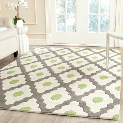 Geometric Wool Hand Woven Area Rug