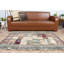 Tapis rétro vintage en patchwork turc de style Oushak beige avec de la laine nouée à la main pour un accent boho chic