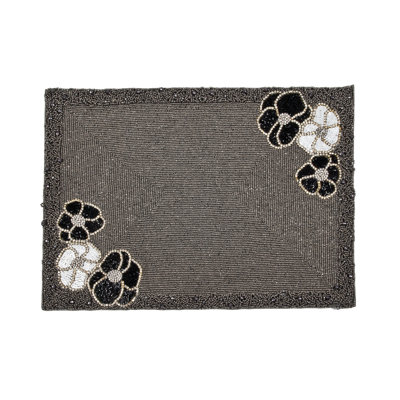 Black Flower Placemat