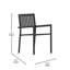 Fauteuil club de patio intérieur / extérieur avec dossier en polyester et lattes de siège