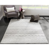 Adhitya Power Loom Ivory/Charcoal Rug