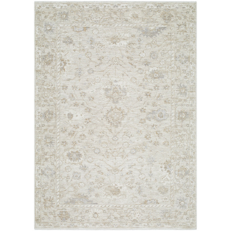 Tapis traditionnel tissé à la machine Teeken, Rond 6 pi 11 po