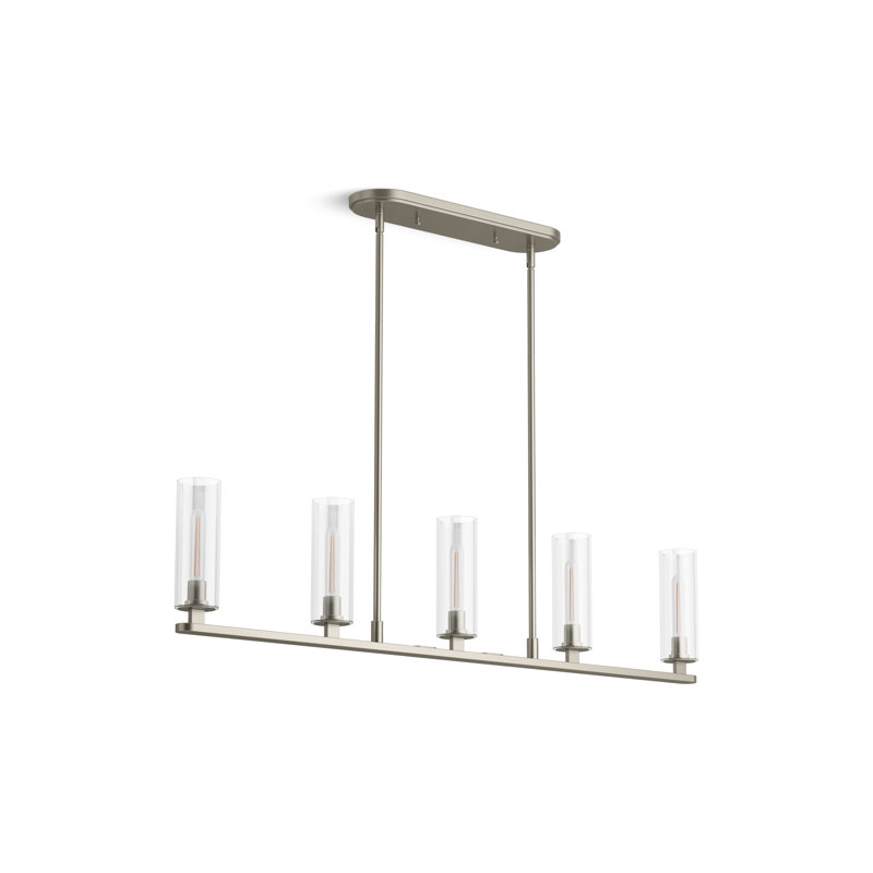 Crue 45 In. Linear Chandelier, Brushed Nickel