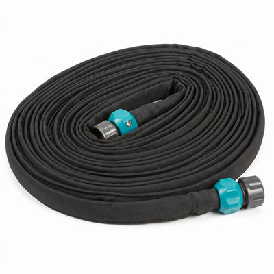 Tuyau plat de trempage 2 x 50 pi, tuyau d'arrosage de jardin raccordable, trempage lent pour les parterres de fleurs et les lits surélevés