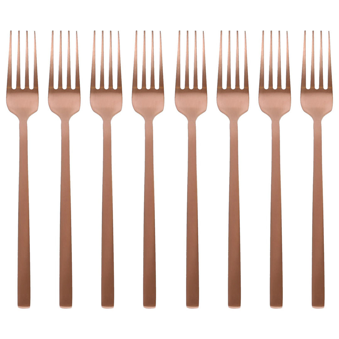 Stainless Steel Dinner Forks - 19.5cm - Pack of 8