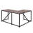 L-Shaped Metal Base Computer Desk