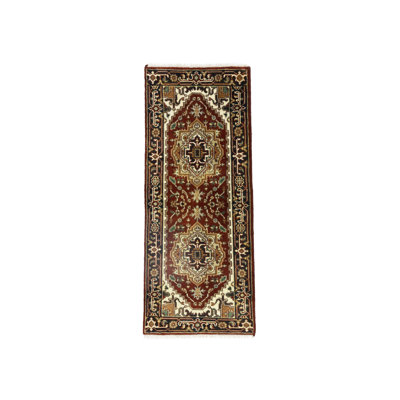 Samant Oriental Handmade Hand-Knotted Runner 2'6"" x 6' Wool Area Rug in Red -  Darby Home Co, EEA113E7A4884D329690D81E9F20DD2C