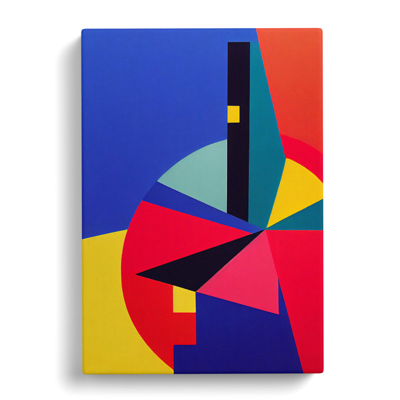 Colourful Abstract Art - Wrapped Canvas Print, 50cm H x 35cm W