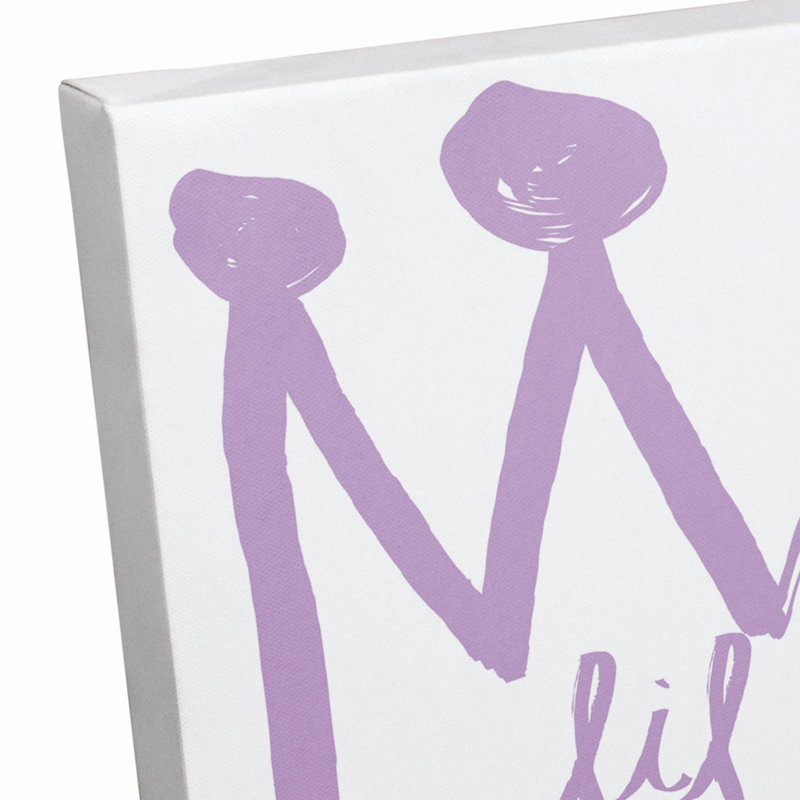 Art sur toile little princess Brewer, H 10 po x l 8 po x P 1,25 po, Mauve