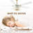 52" Rattan White Ceiling Fan With Light Kit And Remote Control