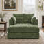 Canapé méridienne surdimensionné de 139 cm avec accoudoirs, coussins et tissu chenille-1490005938