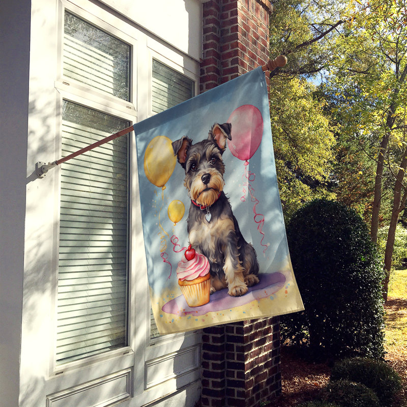 Drapeau «Happy Birthday House», Schnauzer