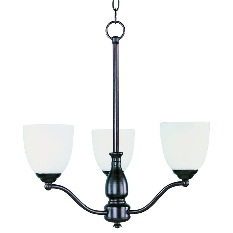 Lustre classique/traditionnel ombré 3 lumières Callimont, Bronze huilé