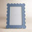 Decorative Resin Photo Frame with Scalloped Edges and Glass Front, Classic Rectangular Design, Built-In Stand, Durable Polyresin Construction with Paper Backing for Secure Display and Timeless Appeal-178015721