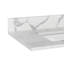 Plan de toilette double en pierre de quartz de 60 pouces avec lavabo (meuble-lavabo non inclus)