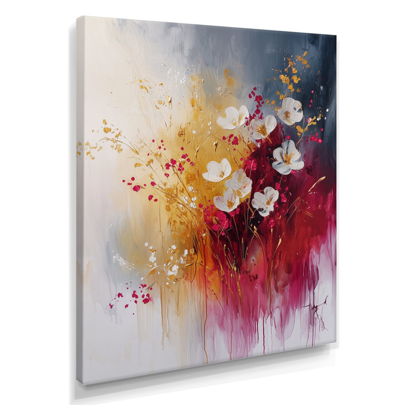 Odette - art mural floral, Toile tendue, Ne s’applique pas, H 20 po x l 12 po