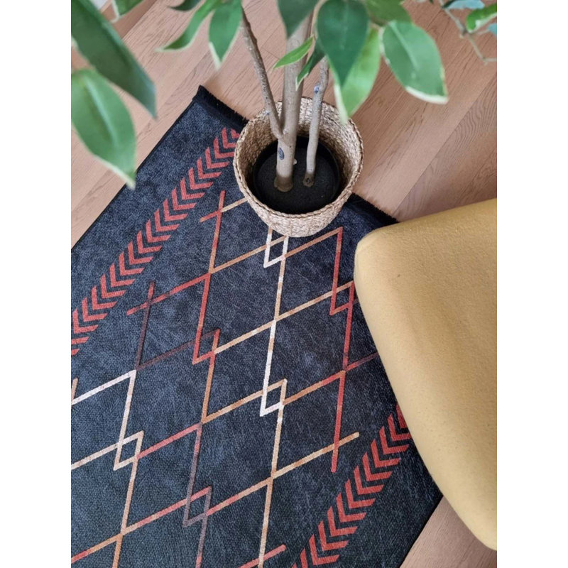 Tapis Kalkedon avec envers antidérapant, Tapis de couloir 5 pi 3 po x 14 pi 10 po