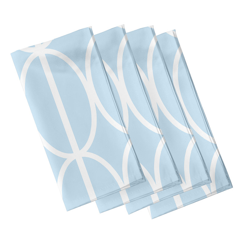 Kyleigha Ovals Go 'Round Napkins, Blue