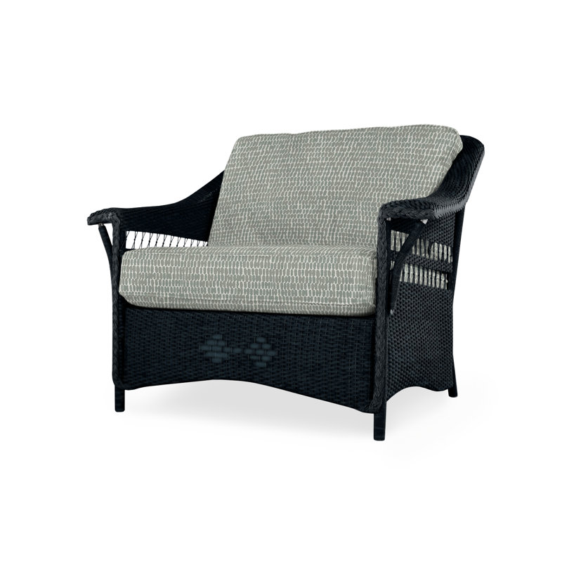 Nantucket Outdoor Lounge Chair, Remy Cloud, Ebony