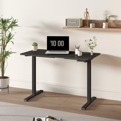 Electric Standing Desk Adjustable Height Desk with Two-Piece Tabletop