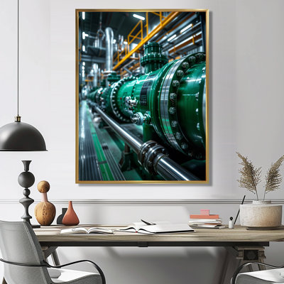 «Green Engine Power Plant Industrial Photo I - Power Plants», art mural