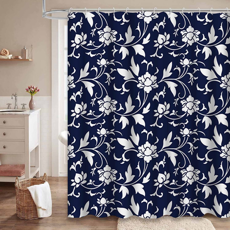 Rideau de douche jaune imperméable, rideaux de douche pour la salle de bain avec 12 crochets, 72" L x 78" W