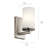 1-Light Brushed Nickel Bath Vanity Wall Sconce with Etched Glass Shade-1973765313