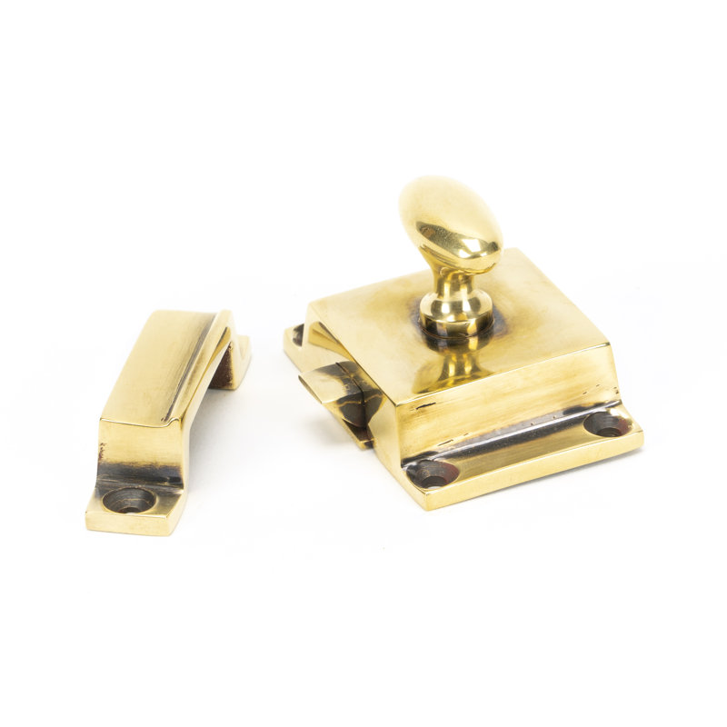Cabinet Latches, Aged Brass 