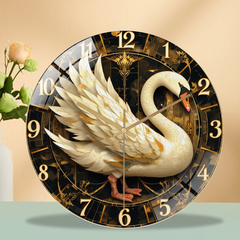 Horloge murale élégante 12 po Swan