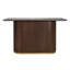 Ensemble de bar 5 pièces en bois d'hévéa Kyra avec tabourets rembourrés en rotin Kyra-122903985-122903984