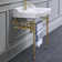 Whitehaus Collection 23" Console with Integrated Rectangular Bowl, Brass Leg Support and Side Towel Bar