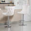 Adjustable Velvet Bar Stools with Nail head Trim for Kitchen Island and Bar-116726580