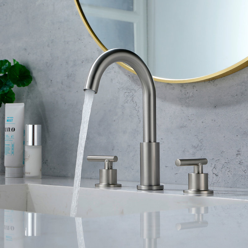 Bathroom Faucet with Drain Assembly, Brushed Nickel
