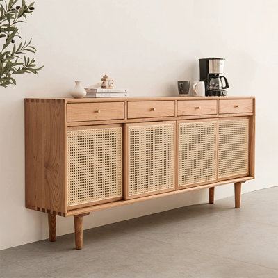 Modern Burlywood Solid Wood Sideboard by One Allium Way