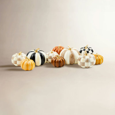 Autumnology Check And Stripe Pumpkin Cluster