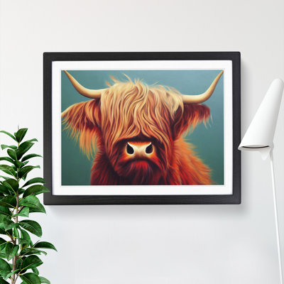 Highland Cow Portrait Vol.1 1 Piece Single Picture Frame Wall Art