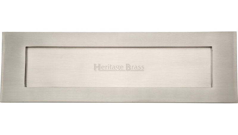 Heritage Brass Heritage Letterplate, Satin Nickel, 9.6 cm H x 30.5 cm W