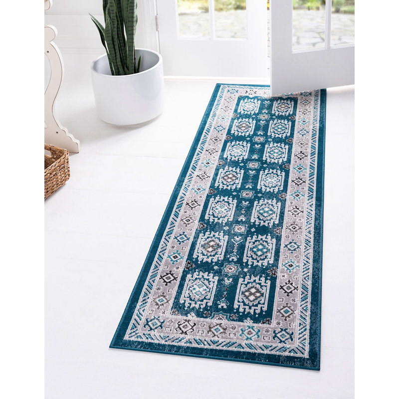 Esveidy Ikat Indoor Rug, Runner 2' x 6'