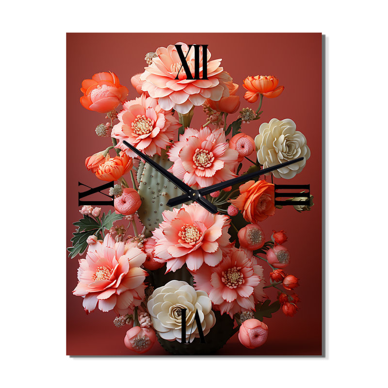 Cluster Cactus Collage I - Cactus Wall Clock, Extra Large