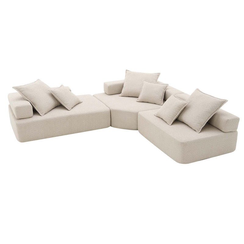 Canapé modulaire en L surdimensionné Boneless
