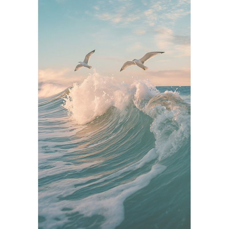 Impression sur toile Wings Over the Tide - Coastal Wave, H 24 po x l 16 po