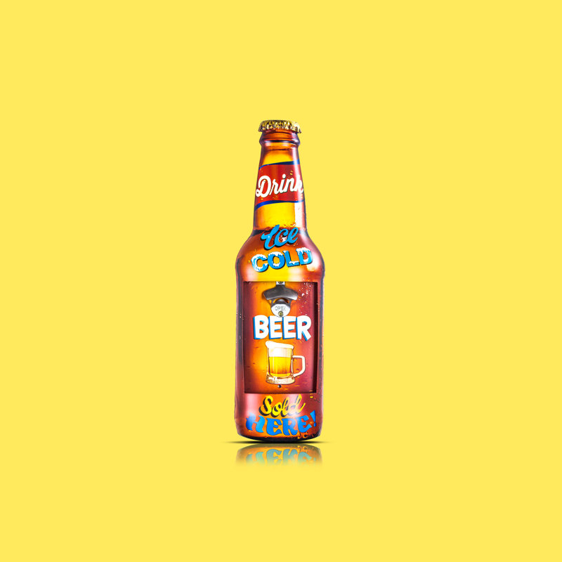 Ouvre-bouteille murale à glaçons métalliques à froid