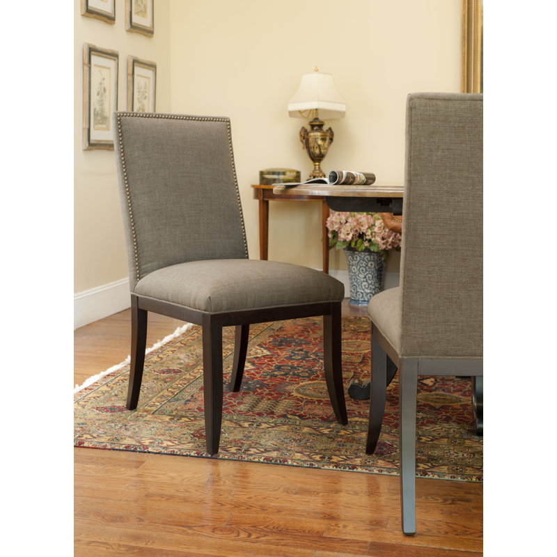 Danamarie 20.75'' H Dining Chair, Charcoal Gray, Dark Brown