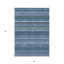 Tapis extérieur lavable rayé bleu et bleu ciel 3 pi x 5 pi