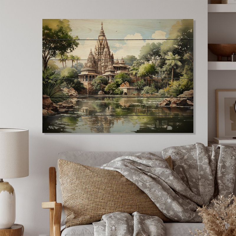 " Indian Art Temple Serenity II ", 10" H x 20" W x 0.78" D