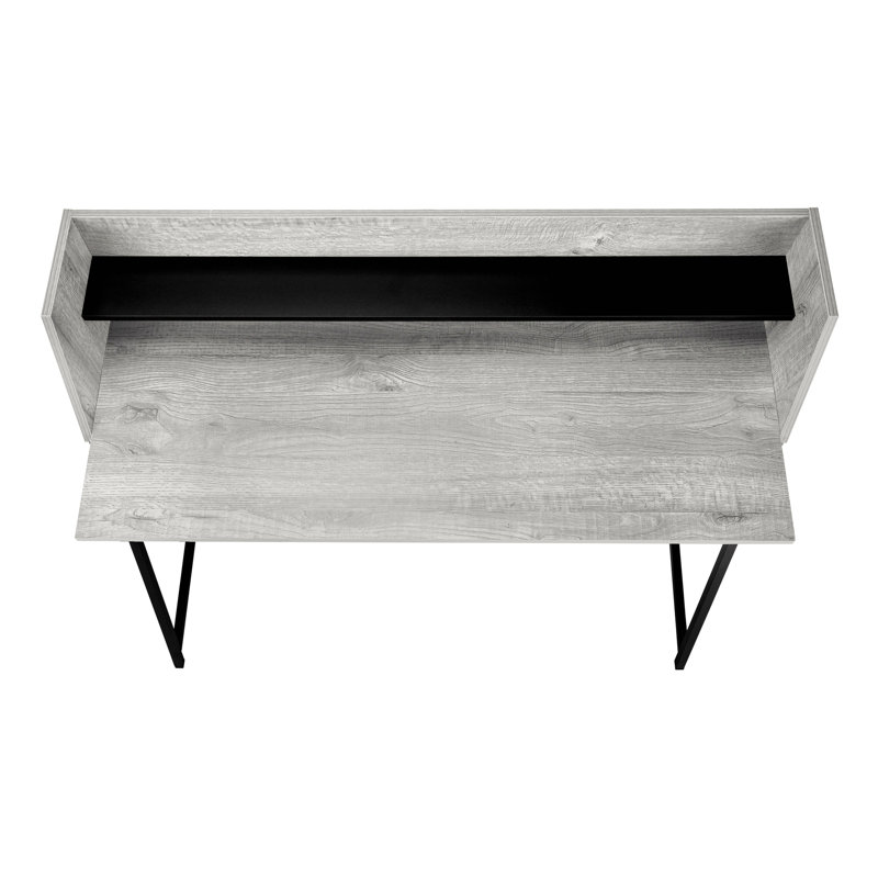 Bureau d'ordinateur, bureau personnel, ordinateur portable, tablettes de rangement, L 48 po, travail, stratifié, métal, contemporain